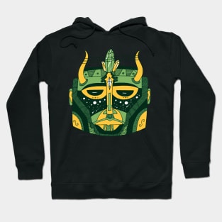 Forrest Green African Mask No 8 Hoodie